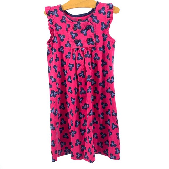Tea Collection Pink & Navy Blue Floral Sundress - Picture 1 of 3